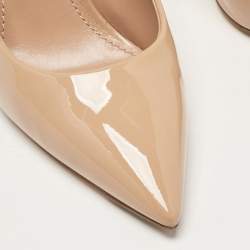 Louis Vuitton Beige Patent Leather Eyeline Pumps Size 37
