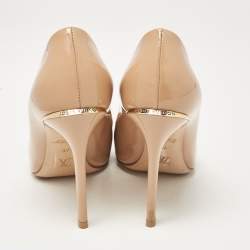 Louis Vuitton Beige Patent Leather Eyeline Pumps Size 37