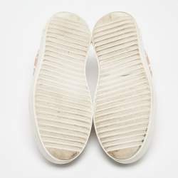 Louis Vuitton Beige Canvas Time Out Lace Up Sneakers Size 38