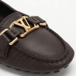 Louis Vuitton Brown Leather Oxford Loafers Size 36