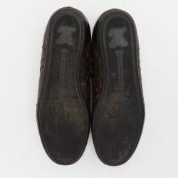 Louis Vuitton Brown Monogram Canvas and Leather Low Top Sneakers Size 40.5