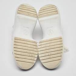 Louis Vuitton White/Brown Leather and Monogram Canvas Archlight Sneakers Size 37.5