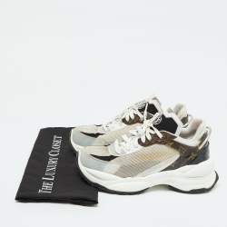 Louis Vuitton Tri Color Mesh and Monogram Canvas Low Top Sneakers Size 38
