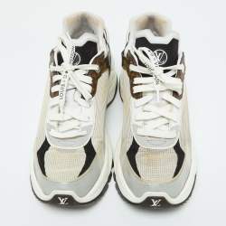Louis Vuitton Tri Color Mesh and Monogram Canvas Low Top Sneakers Size 38