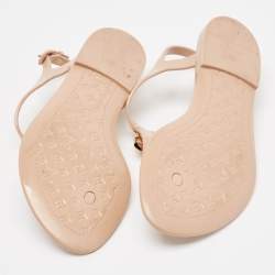 Pre Owned Louis Vuitton Pink Rubber Bikini Flat Sandals Size 38