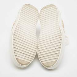 Louis Vuitton Beige/White Monogram Giant Canvas Time Out Sneakers Size 38.5