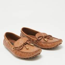 مملوكة مسبقًا Louis Vuitton Brown Leather Gloria Loafers Size 38