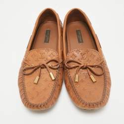 مملوكة مسبقًا Louis Vuitton Brown Leather Gloria Loafers Size 38