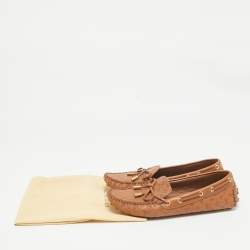 مملوكة مسبقًا Louis Vuitton Brown Leather Gloria Loafers Size 38