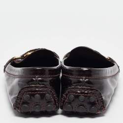 مملوكة مسبقًا Louis Vuitton Burgundy Patent Leather Oxford Loafers Size 40