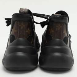 Louis Vuitton Brown/Black Monogram Canvas and Mesh Archlight Low Top Sneakers Size 38