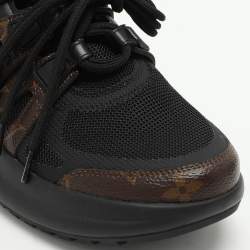 Louis Vuitton Brown/Black Monogram Canvas and Mesh Archlight Low Top Sneakers Size 38
