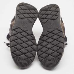 Louis Vuitton Brown/Black Monogram Canvas Neoprene Run Away Low Top Sneakers 37