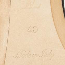 Pre Owned Louis Vuitton Black Satin Met Slingback Pumps Size 40