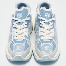 Louis Vuitton Blue Monogram Denim Run 55 Sneakers Size 41