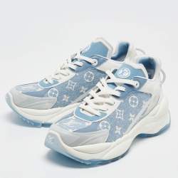Louis Vuitton Blue Monogram Denim Run 55 Sneakers Size 41