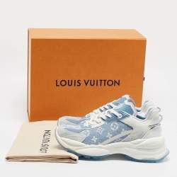 Louis Vuitton Blue Monogram Denim Run 55 Sneakers Size 41