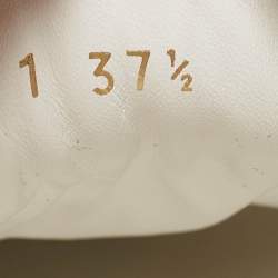 Louis Vuitton White/Gold Monogram Leather Time Out Sneakers Size 37.5