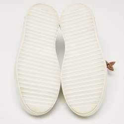 Louis Vuitton White/Brown Leather LV Charm Time Out Sneakers Size 38