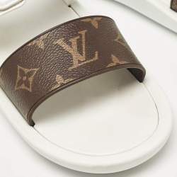 Louis Vuitton Monogram Sunbath Slide Sandals Size 38