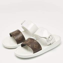 Louis Vuitton Monogram Sunbath Slide Sandals Size 38