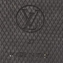 Pre Owned Louis Vuitton Black Leather Sunset Slide Sandals Size 37