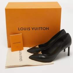 Louis Vuitton Black Leather Heartbreaker Pumps Size 41