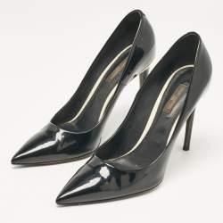 Louis Vuitton Black Patent Leather Eyeline Pointed Toe Pumps Size 38