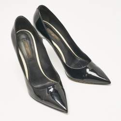 Louis Vuitton Black Patent Leather Eyeline Pointed Toe Pumps Size 38