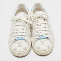 Louis Vuitton White Monogram Technical Mesh Frontrow Sneakers Size 37.5