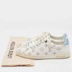 Louis Vuitton White Monogram Technical Mesh Frontrow Sneakers Size 37.5