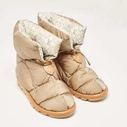 Louis Vuitton Beige Nylon Pillow Confort Boots Size 39