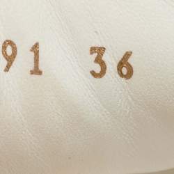Louis Vuitton White Leather and Monogram PVC Time Out Sneakers Size 36