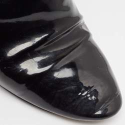 Louis Vuitton Black Leather and Patent Leather Silhouette Ankle Length Boots Size 41