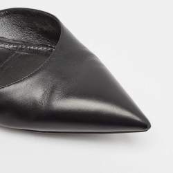 Louis Vuitton Black/Brown Monogram Canvas and Leather Mules Size 41