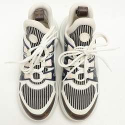 Louis Vuitton Blue Monogram Canvas and Fabric Archlight Low Top Sneakers Size 49