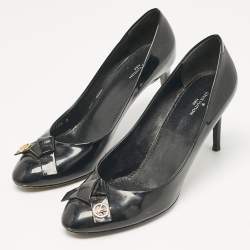 Louis Vuitton Black Patent Leather Fiance Pumps Size 38