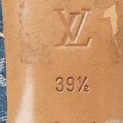 Louis Vuitton Blue Denim Slingback Sandals Size 39.5