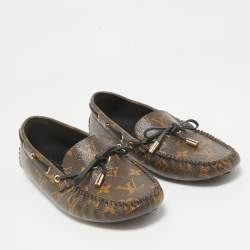 Louis Vuitton Brown Canvas Gloria Loafers Size 40