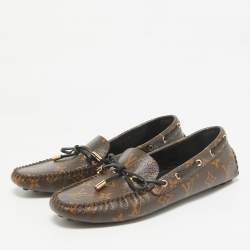 Louis Vuitton Brown Canvas Gloria Loafers Size 40