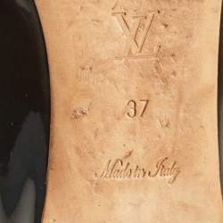 Pre Owned Louis Vuitton Brown Patent Leather Ballet Flats Size 37