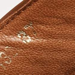 مملوكة مسبقًا Louis Vuitton Tan Monogram Embossed Leather Espadrille Wedge Sandals Size 37