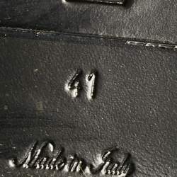 Pre Owned Louis Vuitton Black/Green Canvas and Leather Metropolis Combat Boots Size 41