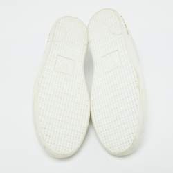 Louis Vuitton White Leather Frontrow Low Top Sneakers Size 40