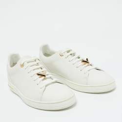 Louis Vuitton White Leather Frontrow Low Top Sneakers Size 40
