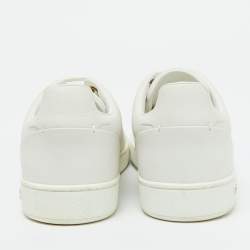 Louis Vuitton White Leather Frontrow Low Top Sneakers Size 40