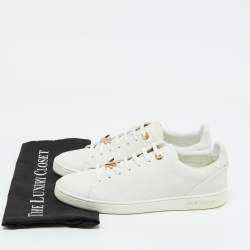 Louis Vuitton White Leather Frontrow Low Top Sneakers Size 40