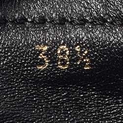 Pre Owned حذاء باليرينا فلات أوكسفورد لوي فيتون جلد أسود مقاس 38.5