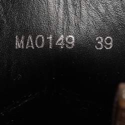 Louis Vuitton Black Suede and Monogram Canvas Laureate Desert Boots Size 39