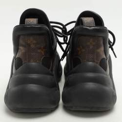 Louis Vuitton Brown/Black Canvas and Leather Archlight Sneakers Size 38.5